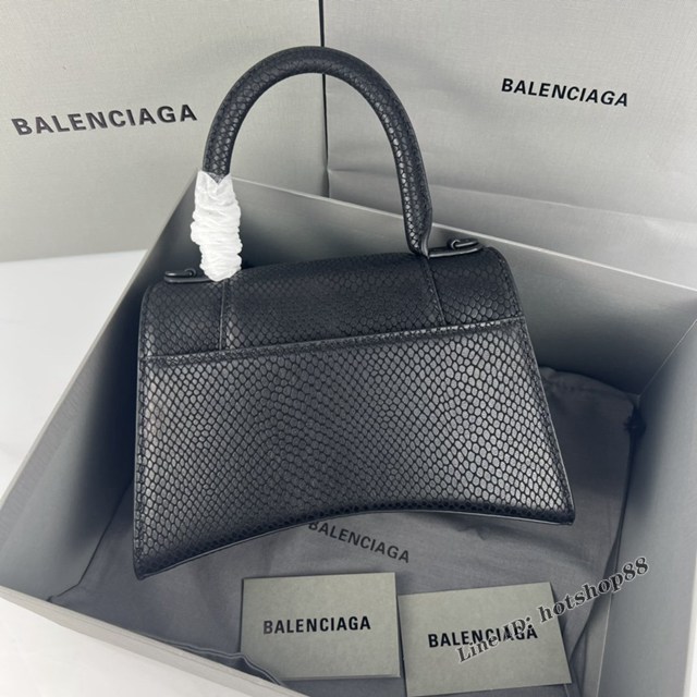 Balenciaga專櫃爆款Hourglass蛇紋沙漏包 巴黎世家蛇紋牛皮手提包 fyj1493